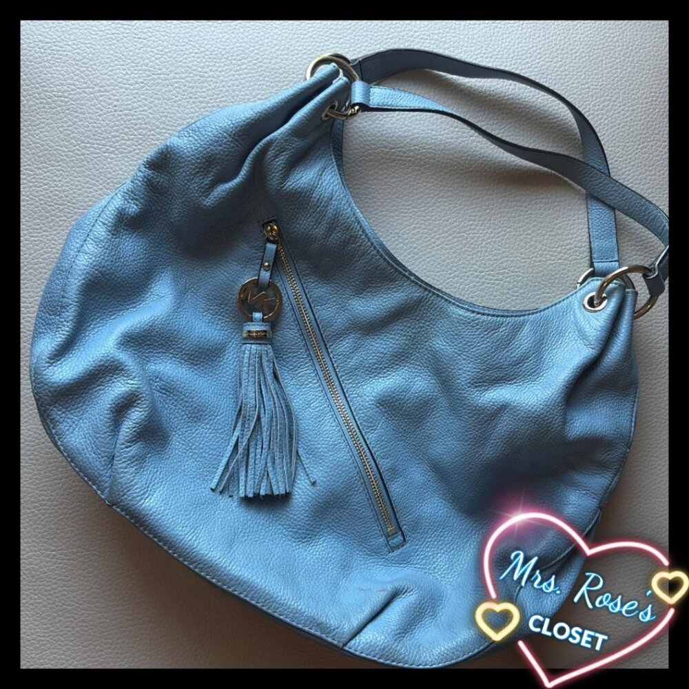 Michael Kors Baby Blue Leather Handbag